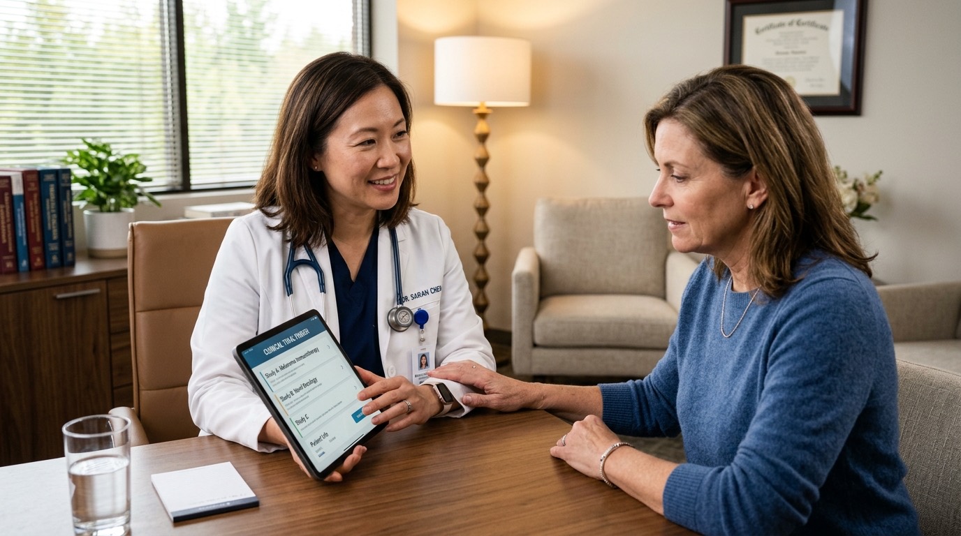 Physician consulting with a patient at Azul Bio-Research